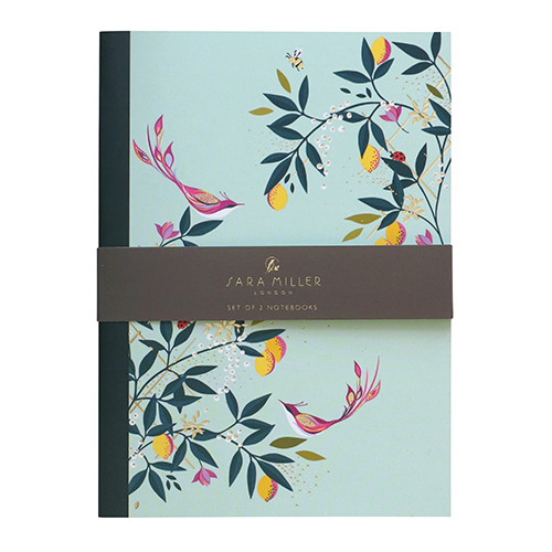 Set of 2 Orchard Print Notebooks Sara Miller London